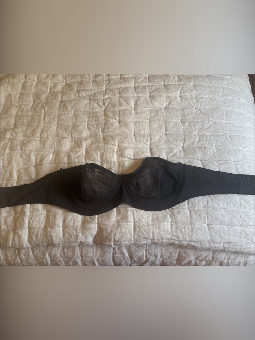 Skims Black Seamless Mesh Underwire Bra